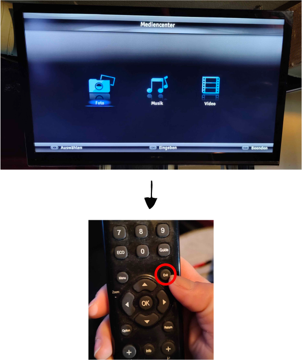 Fernseher Mediacenter Exit