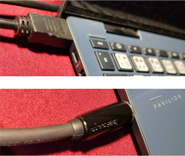 HDMI-Kabel und Tonkabel